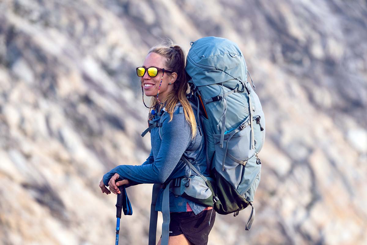 Hiking in lightweight baselayer (women's baselayers)